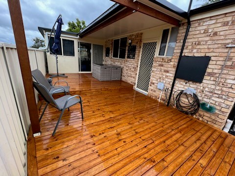 New deck, built, prepared and finished.