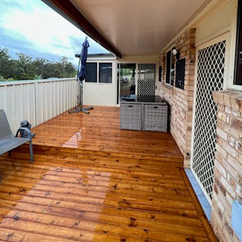 New deck. Built, prepared & sealed.